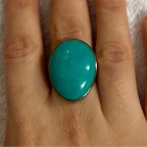 Turquoise Oval Statement Ring - Unbranded Women’s Jewelry